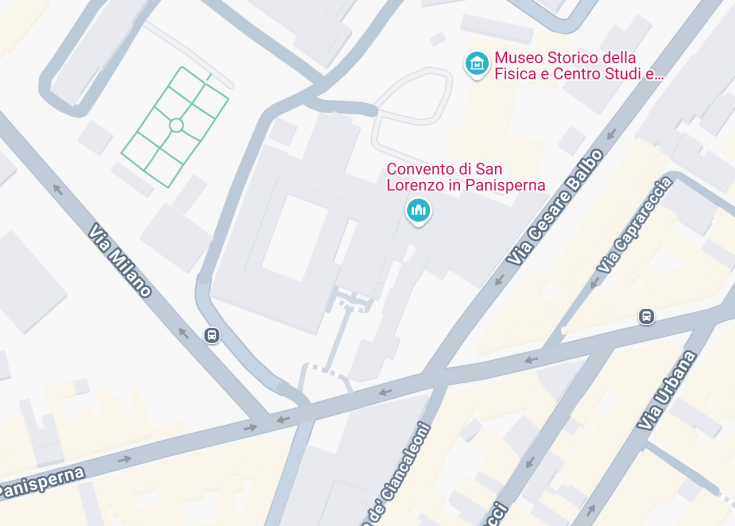 Map of Chiesa di San Lorenzo in Panisperna, Rome