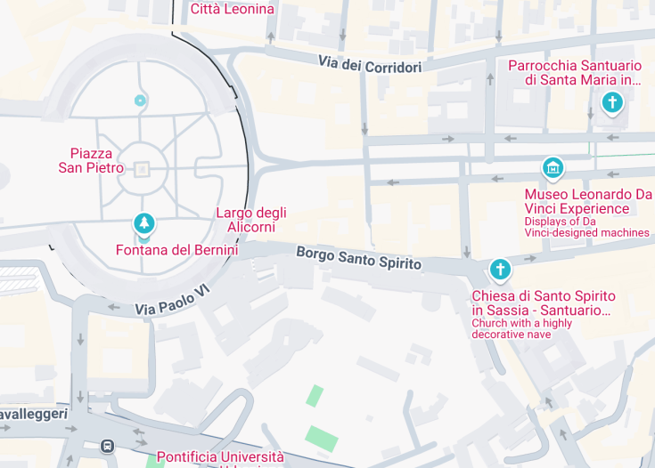 Map of Chiesa di San Lorenzo in Piscibus, Rome