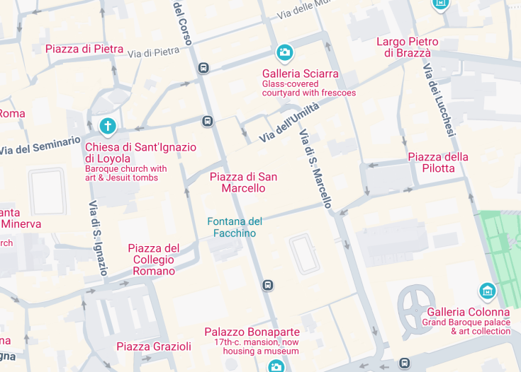 Map of Chiesa di San Marcello al Corso, Rome