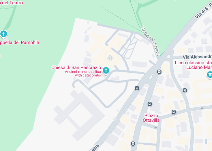 Map of Chiesa di San Pancrazio, Rome