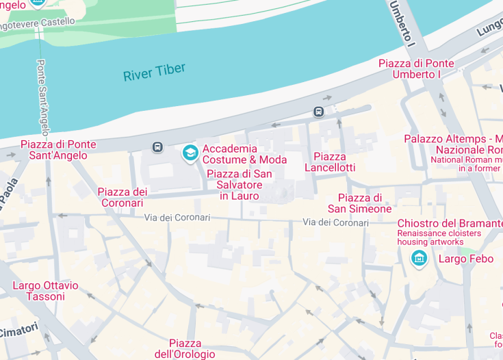 Map of Chiesa di San Salvatore in Lauro, Rome