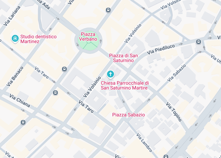 Map of Chiesa di San Saturnino, Rome