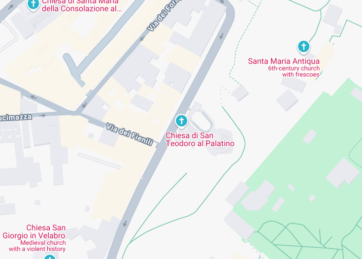 Map of Chiesa di San Teodoro al Palatino, Rome