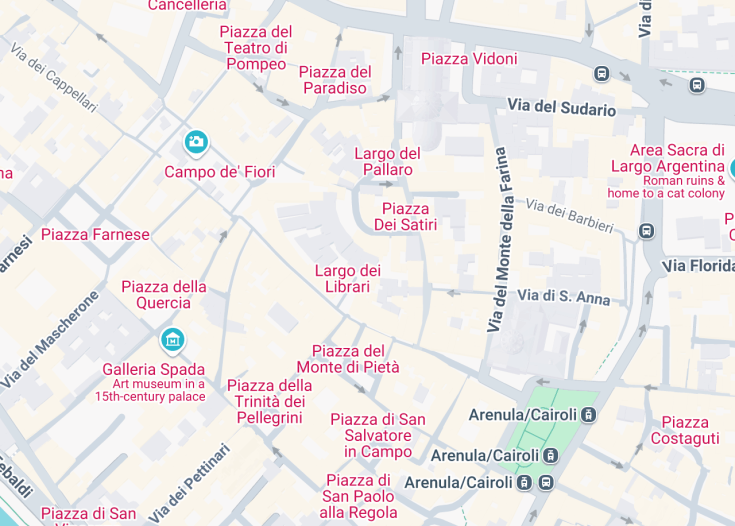 Map of Chiesa di Santa Barbara dei Librai, Rome