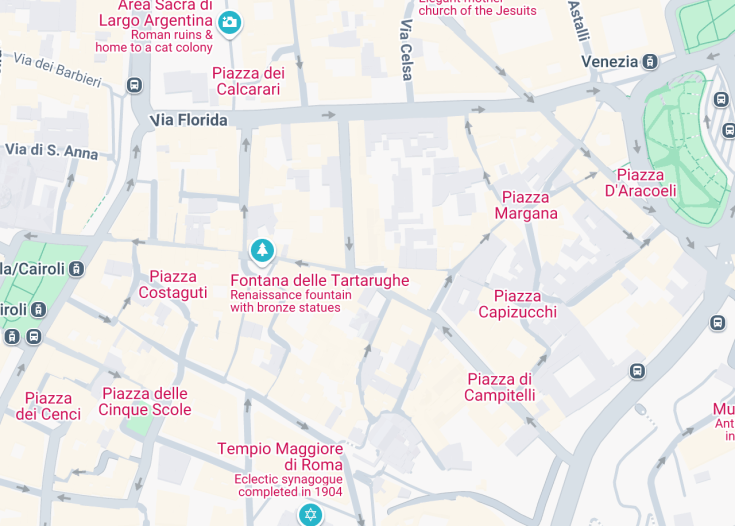 Map of Chiesa di Santa Caterina dei Funari, Rome