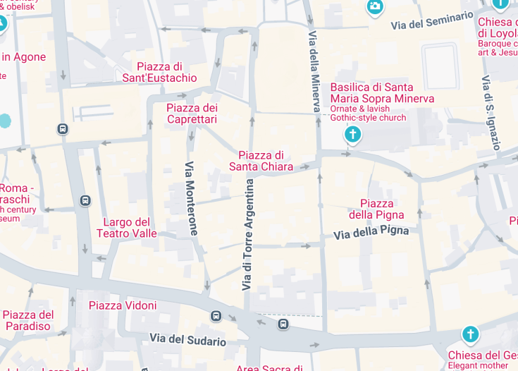 Map of Chiesa di Santa Chiara, Rome