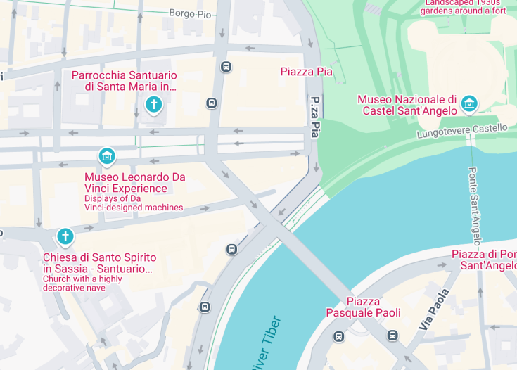 Map of Chiesa di Santa Maria Annunziata in Borgo, Rome