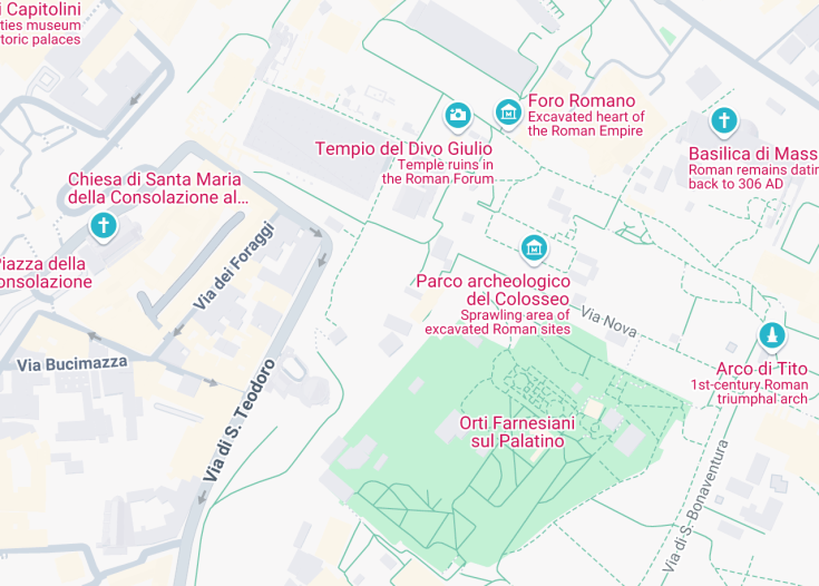 Map of Chiesa di Santa Maria Antiqua, Rome