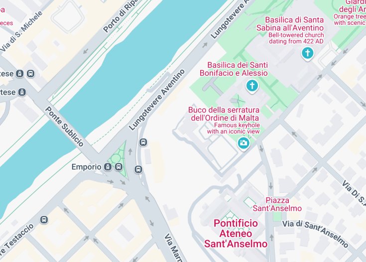 Map of Chiesa di Santa Maria del Priorato, Rome