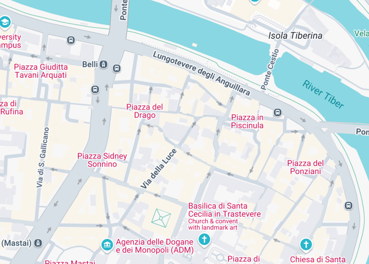 Map of Chiesa di Santa Maria della Luce, Rome