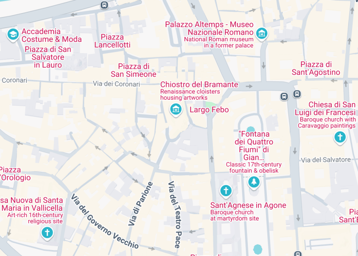 Map of Chiesa di Santa Maria della Pace, Rome