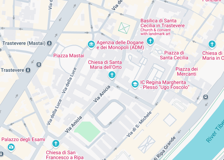 Map of Chiesa di Santa Maria dell’Orto, Rome