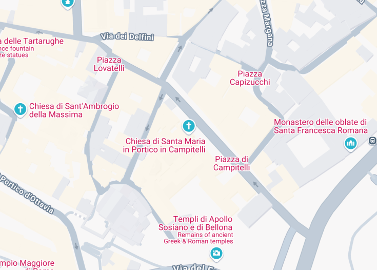 Map of Chiesa di Santa Maria in Portico in Campitelli, Rome