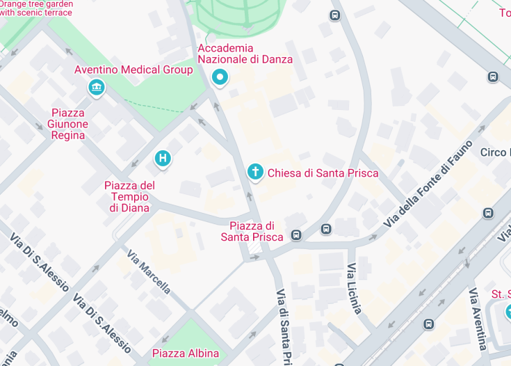 Map of Chiesa di Santa Prisca, Rome