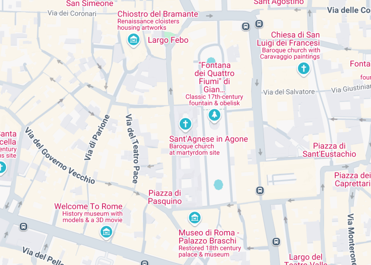 Map of Chiesa di Sant’Agnese in Agone, Rome