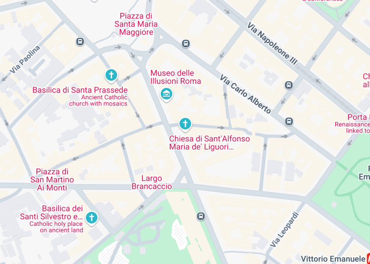 Map of Chiesa di Sant’Alfonso all’Esquilino, Rome