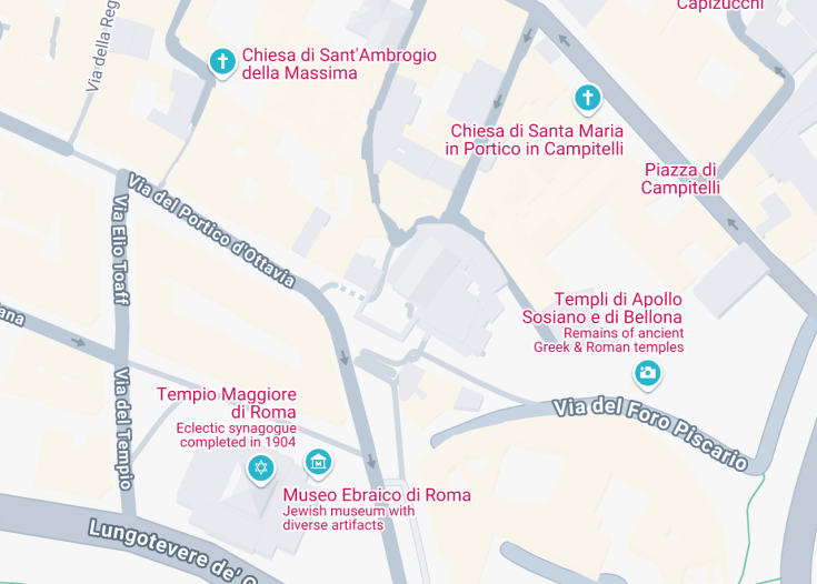 Map of Chiesa di Sant’Angelo in Pescheria, Rome