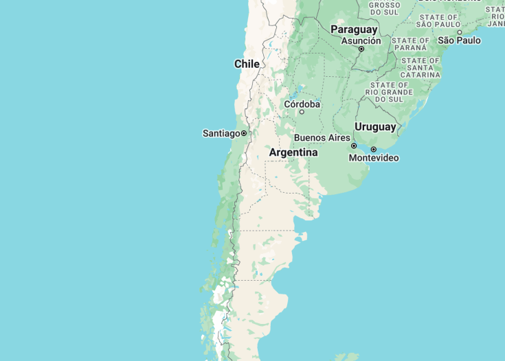 Map of Chile, 