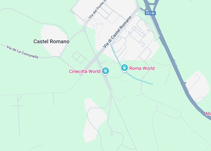 Map of Cinecitta World, Rome