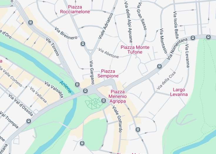 Map of Città-Giardino Aniene, Rome