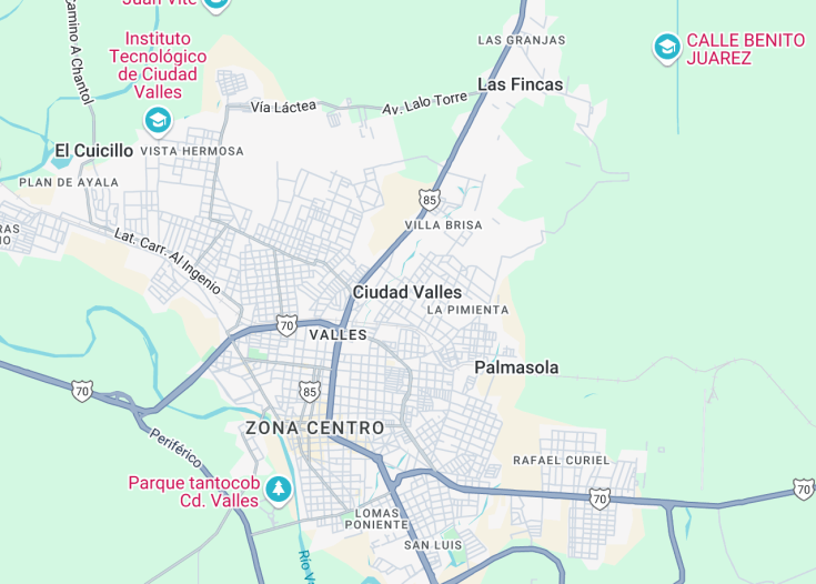 Map of Ciudad Valles, Mexico