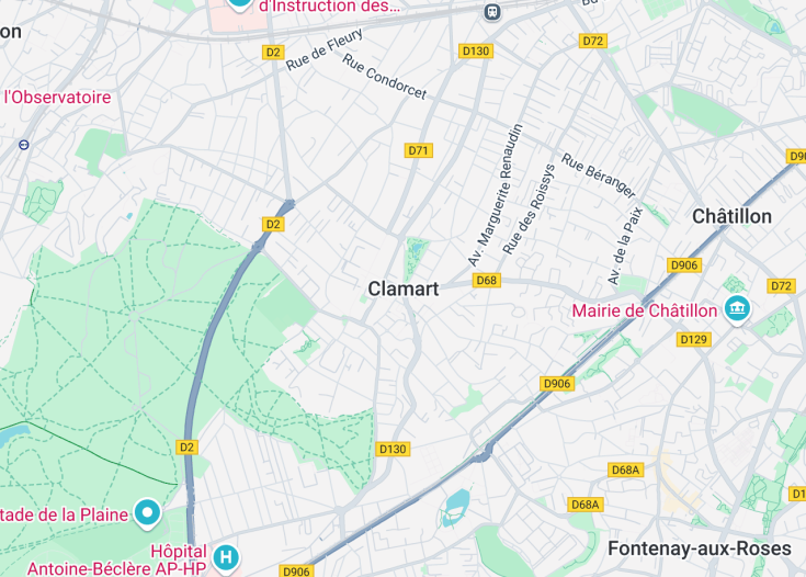 Map of Clamart, France