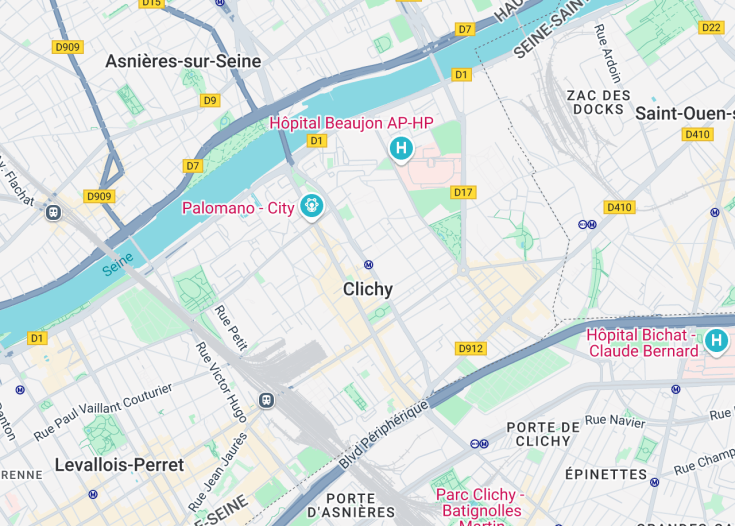 Map of Clichy, France