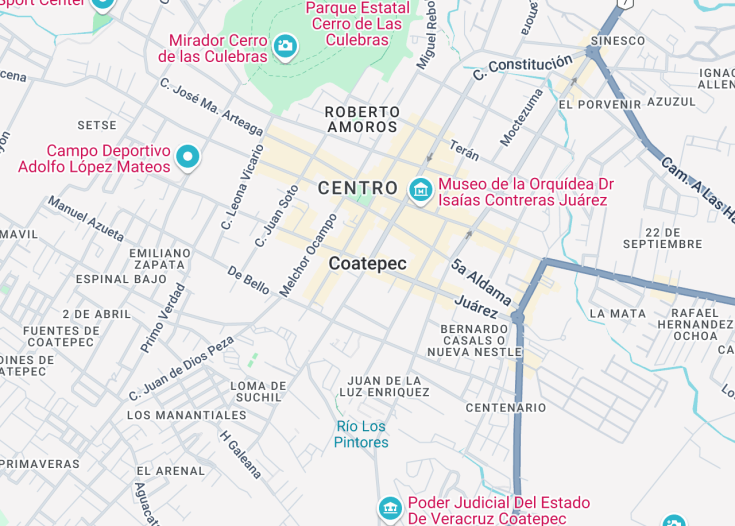 Map of Coatepec, Mexico