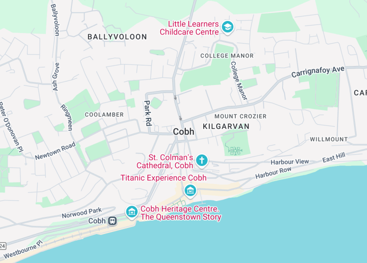 Map of Cobh, Ireland