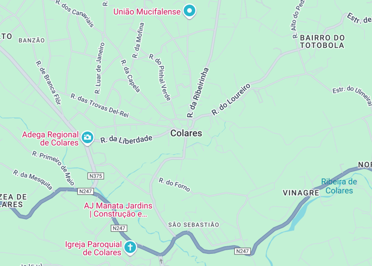 Map of Colares, Portugal