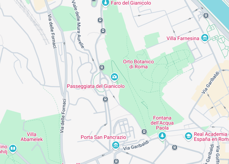 Map of Colle del Gianicolo, Rome