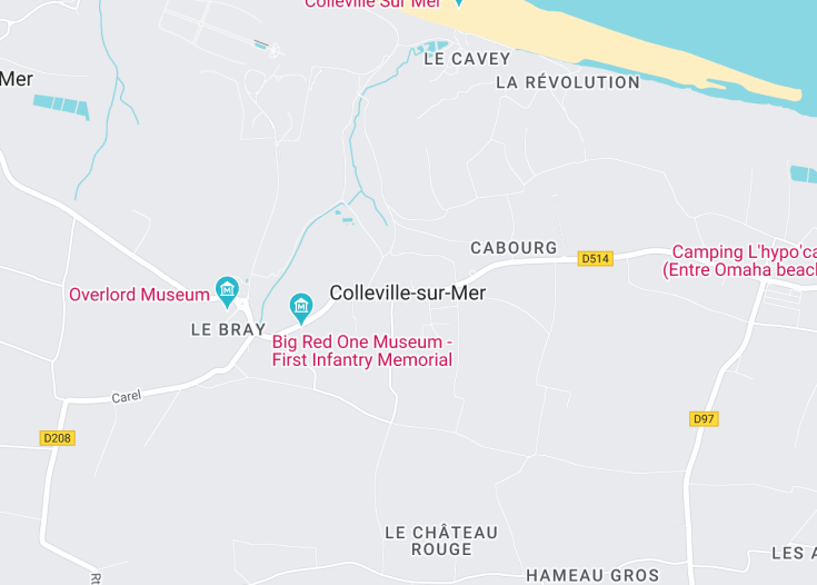 Map of Colleville-sur-Mer, France, France