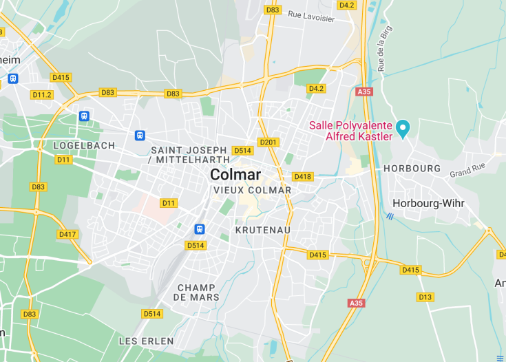 Map of Colmar, France