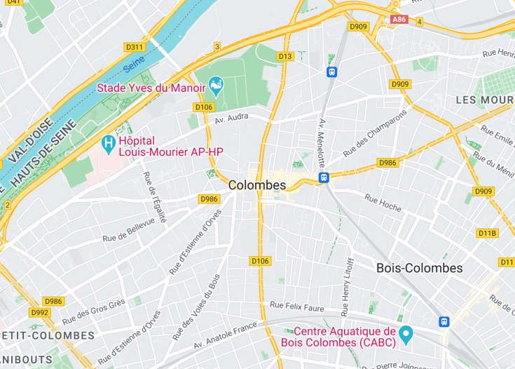 Map of Colombes, France