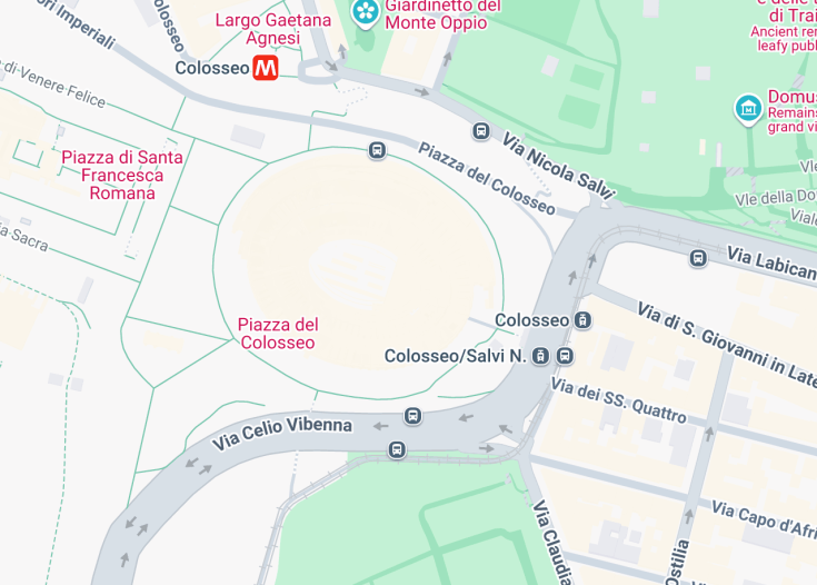 Map of Colosseum arena floor, Rome