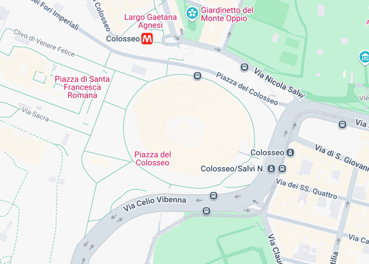 Map of Colosseum underground, Rome