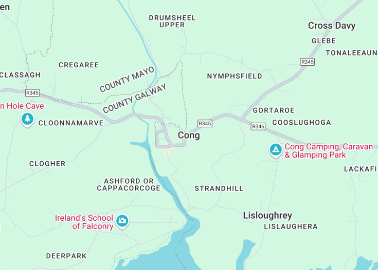 Map of Cong, Ireland