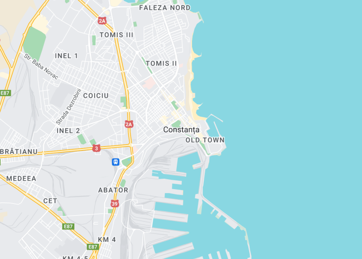 Map of Constanta, Romania