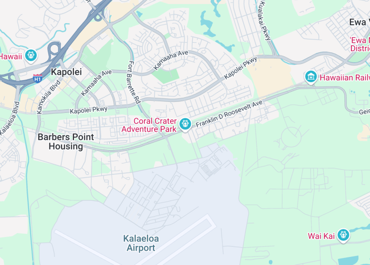 Map of Coral Crater Adventure Park, Kapolei