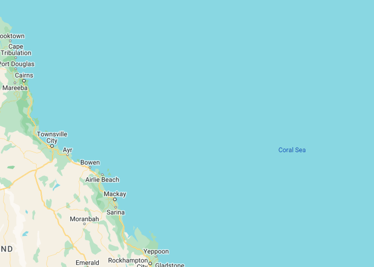 Map of Coral Sea Islands (Australia), 