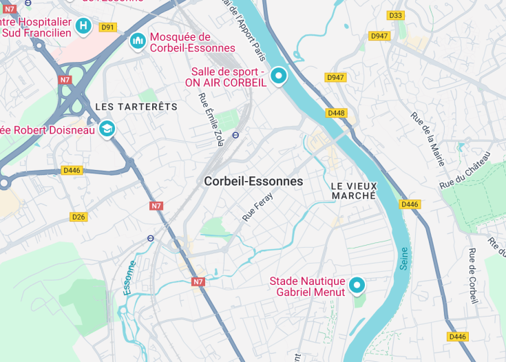 Map of Corbeil-Essonnes, France