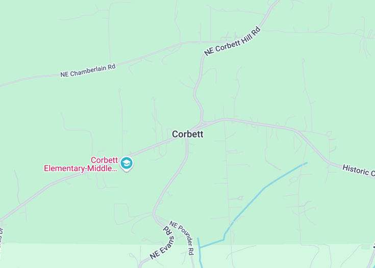 Map of Corbett, Oregon (USA)