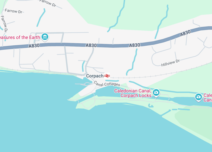 Map of Corpach, Scotland (United Kingdom)