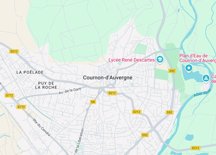 Map of Cournon-d’Auvergne, France