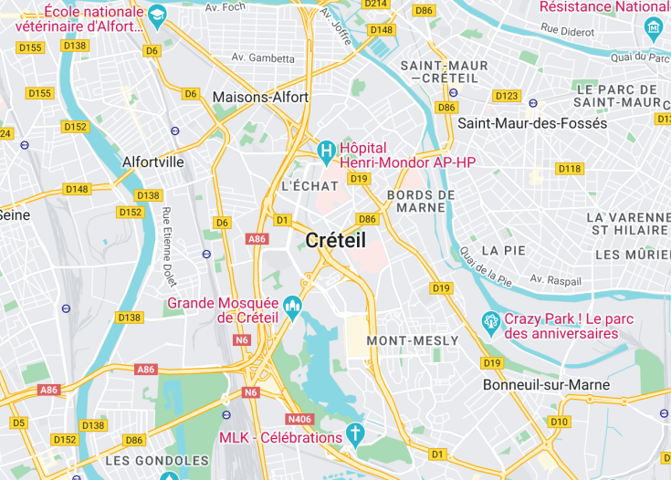 Map of Créteil, France