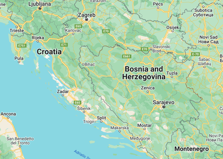 Map of Croatia, 