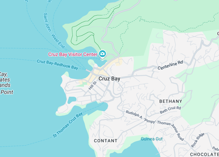 Map of Cruz Bay, U.S. Virgin Islands (USA)