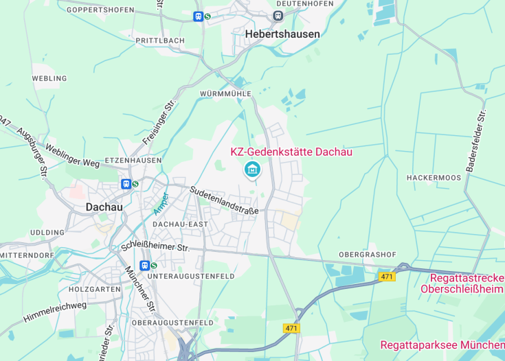 Map of Dachau Concentration Camp Memorial Site, Dachau