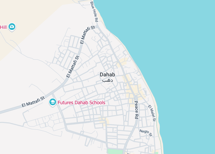 Map of Dahab, Egypt