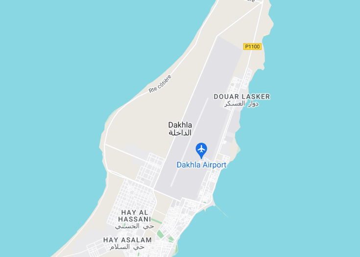 Map of Dakhla, Western Sahara